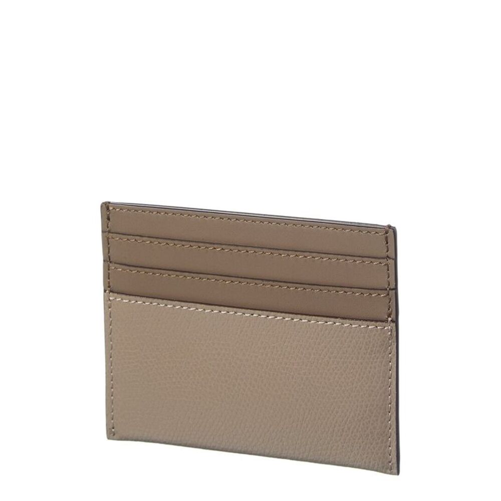 Fendi Ff Diamonds Leather Card Holder, Beige - Picture 2 of 3